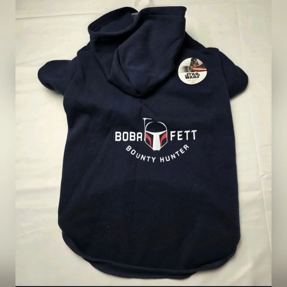 Disney Star Wars Boba Fett Bounty Hunter Dog Pet Hoodie Sweatshirt Size XL - Picture 1 of 5